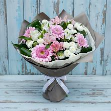 Букет цветов из:  Герберы, Альстромерии и Хризантемы в Большое Буньково