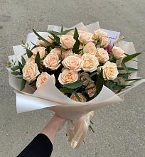 Букет Кремовые розы Латте в Большое Буньково