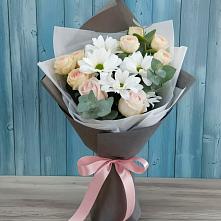 Букет цветов из:  Хризантемы и Розы в Большое Буньково