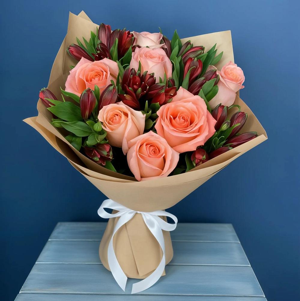 Букет цветов из: Розы и Альстромерии в Большое Буньково