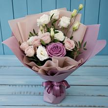 Букет цветов из:  Розы и Лизиантусы #REPLACE_PRED# Большое Буньково