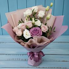 Букет цветов из:  Розы и Лизиантусы в Большое Буньково