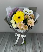 Букет цветов из:  Розы, Герберы и Хризантемы в Большое Буньково