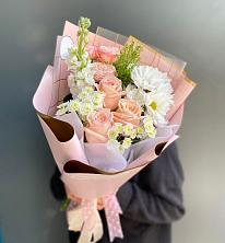 Букет цветов из:  Хризантемы и Розы в Большое Буньково
