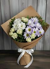 Букет цветов из:  Хризантемы и Розы в Большое Буньково