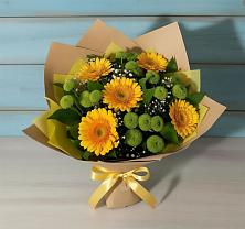 Букет цветов из:  Герберы и Хризантемы в Большое Буньково