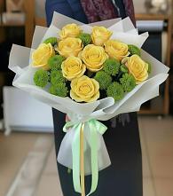 Букет цветов из:  Хризантемы и Розы в Большое Буньково