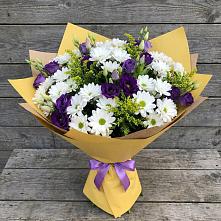 Букет цветов из:  Ирисы, Хризантемы и Ромашки в Большое Буньково