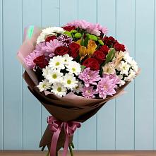 Букет цветов из:  Розы, Хризантемы и Альстромерии в Большое Буньково