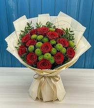 Букет цветов из:  Розы и Хризантемы в Большое Буньково