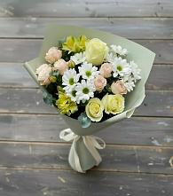 Букет цветов из:  Альстромерии, Розы и Хризантемы в Большое Буньково